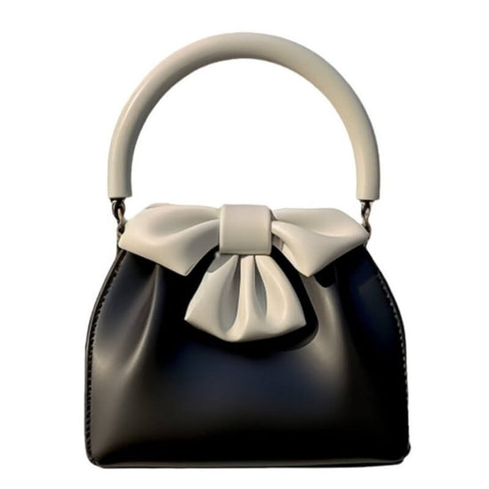 Women's Pleated Handbag Contrast Color Bow Bucket Bag $36.25 Dana Fashion Color: Black Women's Bags Product information: Color: Black Material: PU Size: 20CM * 20CM * 7CM Packing list: 1*Handbag Product Image: