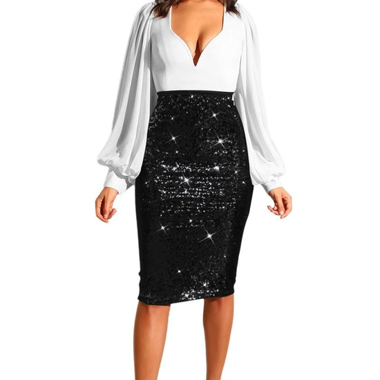 Women's Pure Color Sequins Fashion High Waist Slim Fit Hip Raise Casual Skirt $45.50 Dana Fashion Color: Black Size: L Women's clothing Product information: Skirt-type: One-Step skirt Color: black, gold, green, khaki, gray, wine red Main fabric compositio
