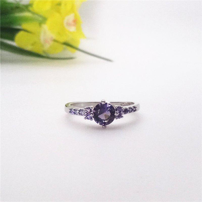Women's Purple Gemstone Copper Ring $10.04 Dana Fashion Color: Purple Diamond Size: Standard US Code No 10 Women's Accessories Product information: Type: Ring Color: purple Applicable population: Female Size: standard US Code 6, standard US Code 7, standa