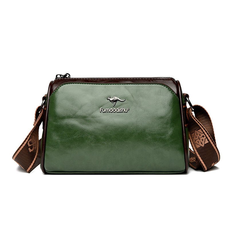 Women's Retro Double-sided Pillow Shoulder Messenger Bag $33.99 Dana Fashion Color: Green Women's Bags Product information: Lining texture: Polyester Applicable scenarios: Daily matching Color: black, white, brown, green Outer bag type: Sandwich pocket Ha