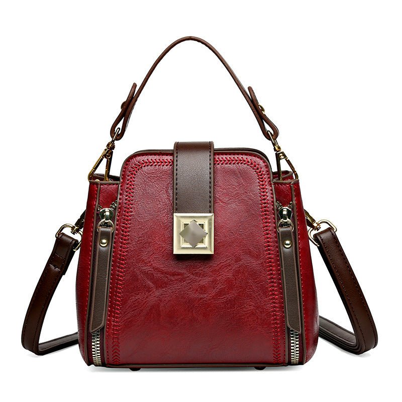 Women's Retro Easy Matching Soft Leather Textured Handbag Shoulder Crossbody $49.50 Dana Fashion Color: Red Women's Bags Product information: Color: brown, green, black, red Outer bag type: Sandwich pocket Material: PU Bag internal structure: mobile phone