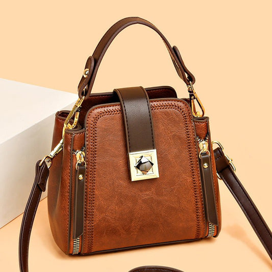 Women's Retro Easy Matching Soft Leather Textured Handbag Shoulder Crossbody $49.50 Dana Fashion Color: Black Women's Bags Product information: Color: brown, green, black, red Outer bag type: Sandwich pocket Material: PU Bag internal structure: mobile pho