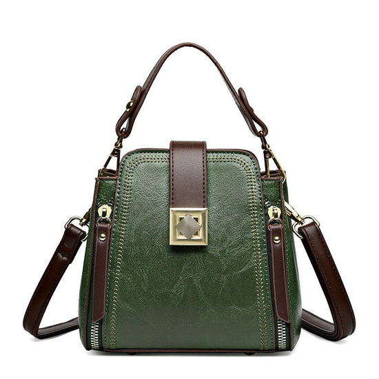 Women's Retro Easy Matching Soft Leather Textured Handbag Shoulder Crossbody $49.50 Dana Fashion Color: Green Women's Bags Product information: Color: brown, green, black, red Outer bag type: Sandwich pocket Material: PU Bag internal structure: mobile pho