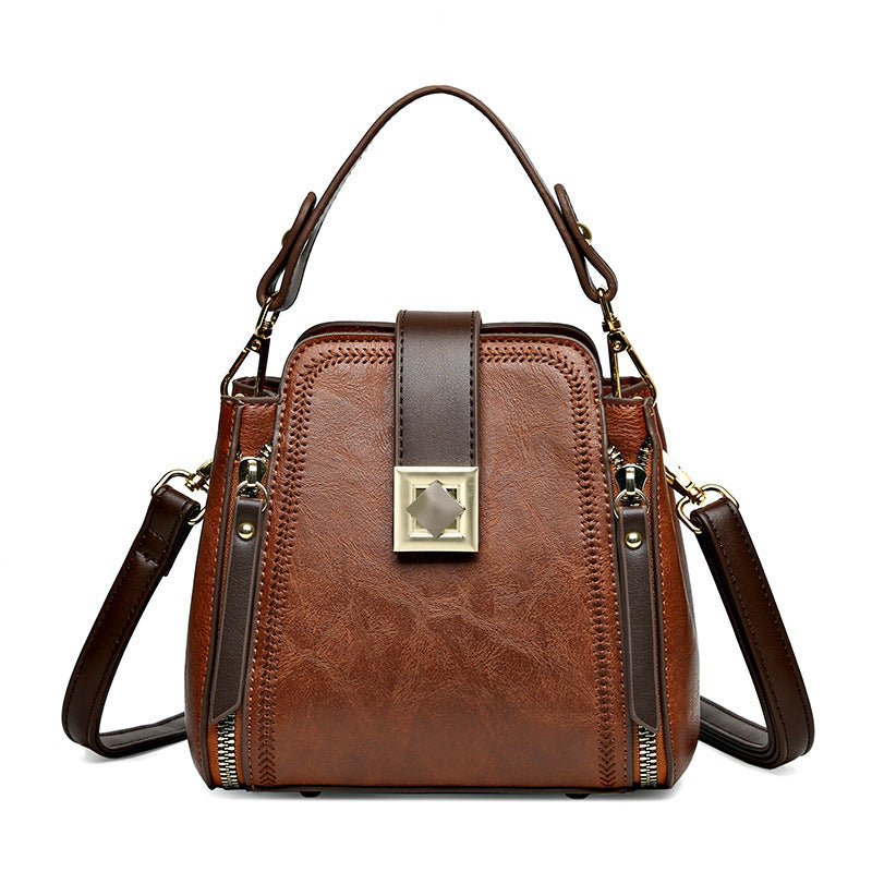 Women's Retro Easy Matching Soft Leather Textured Handbag Shoulder Crossbody $49.50 Dana Fashion Color: Brown Women's Bags Product information: Color: brown, green, black, red Outer bag type: Sandwich pocket Material: PU Bag internal structure: mobile pho