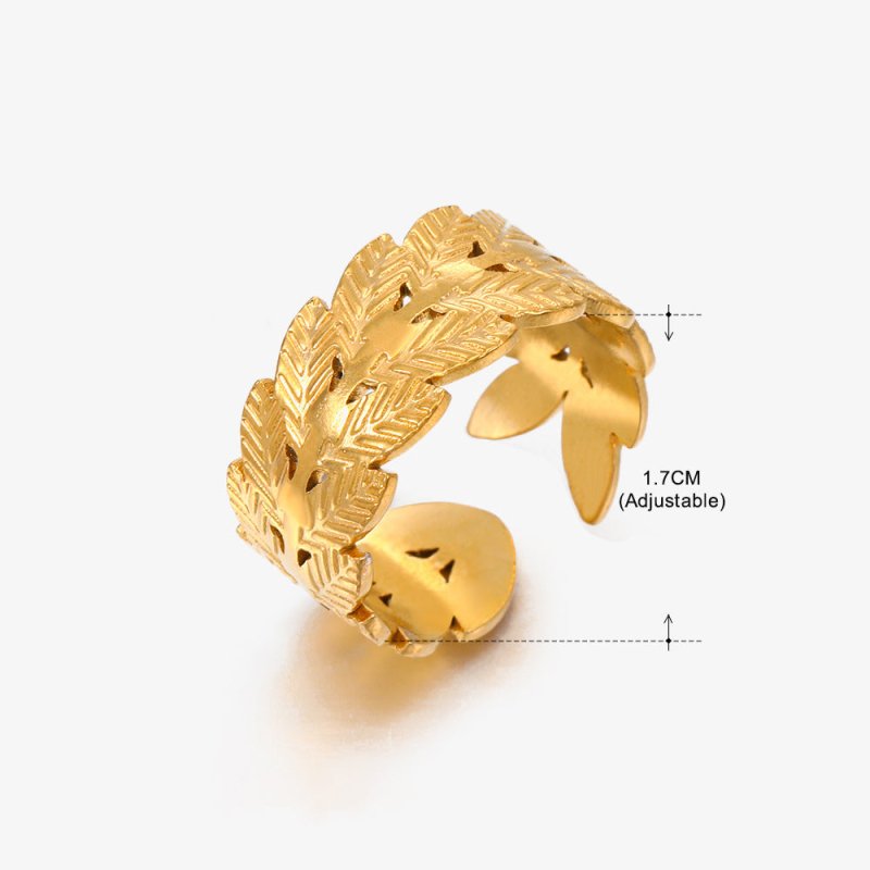 Women's Retro Fashion Stainless Steel Shaped Ring $15.00 Dana Fashion Color: Golden Ring 154 Women's Accessories Product information: Type: Ring Treatment Process: Electroplating Color: gold ring 152, stem ring 152, gold ring 151, stem ring 151, gold ring