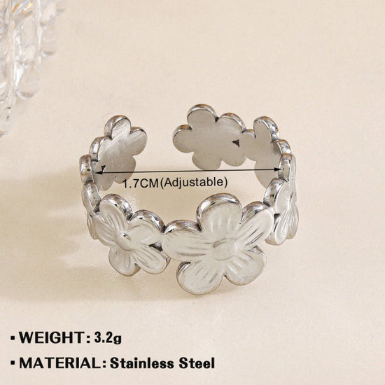 Women's Retro Fashion Stainless Steel Shaped Ring $15.00 Dana Fashion Color: Steel Ring 250 Women's Accessories Product information: Type: Ring Treatment Process: Electroplating Color: gold ring 152, stem ring 152, gold ring 151, stem ring 151, gold ring