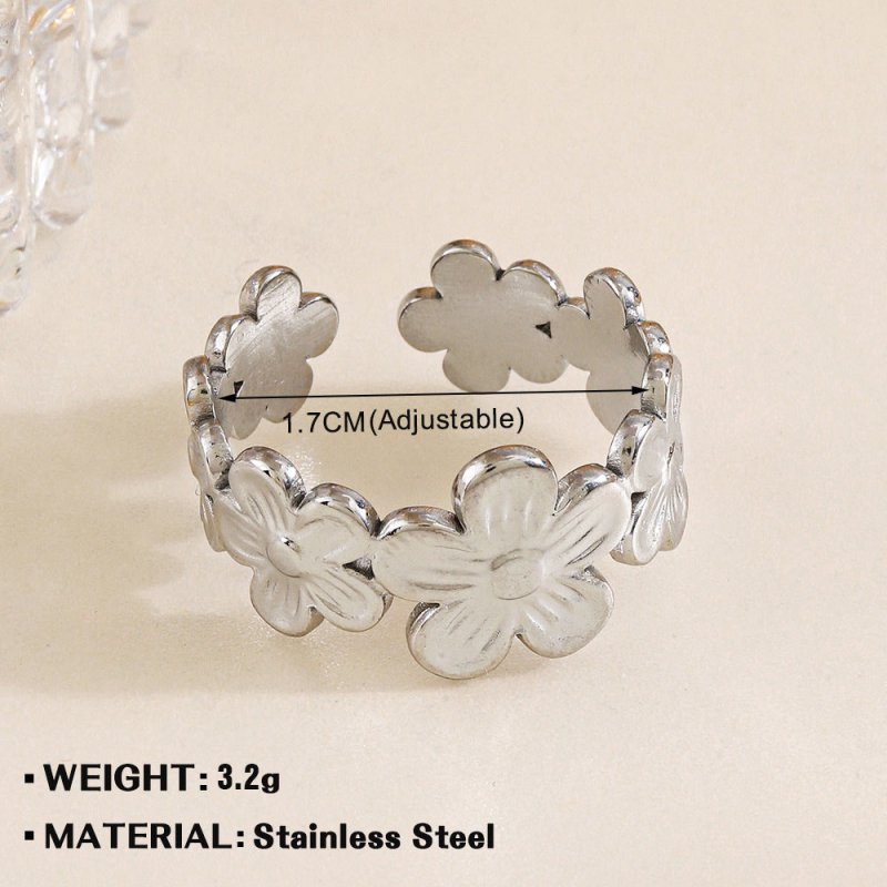 Women's Retro Fashion Stainless Steel Shaped Ring $15.00 Dana Fashion Color: Steel Ring 250 Women's Accessories Product information: Type: Ring Treatment Process: Electroplating Color: gold ring 152, stem ring 152, gold ring 151, stem ring 151, gold ring