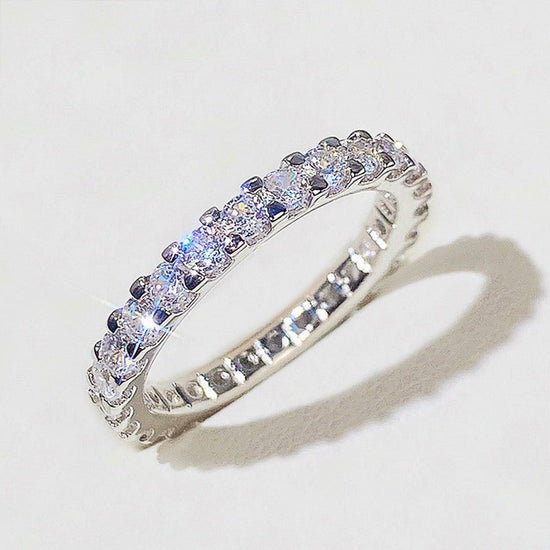 Women's Ring Fully-inlaid Full Circle Simulation Zircon $9.80 Dana Fashion Color: Copper White Gold Plated Size: 10 Yards Women's Accessories Product information: Type: Ring Treatment Process: Electroplating Color: Copper-plated gold, copper white gold pl