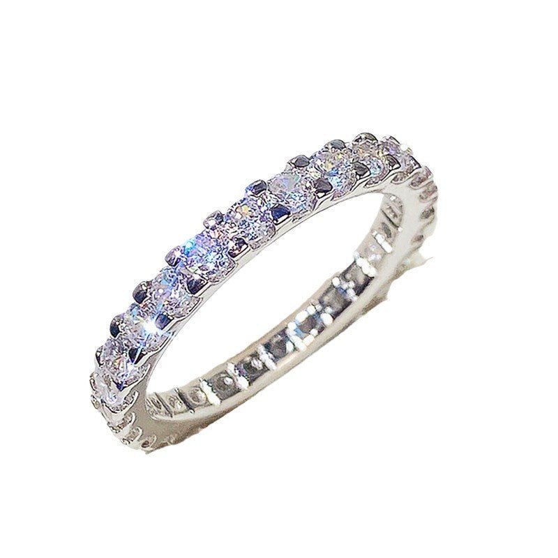 Women's Ring Fully-inlaid Full Circle Simulation Zircon $9.80 Dana Fashion Color: Copper White Gold Plated Size: 10 Yards Women's Accessories Product information: Type: Ring Treatment Process: Electroplating Color: Copper-plated gold, copper white gold pl