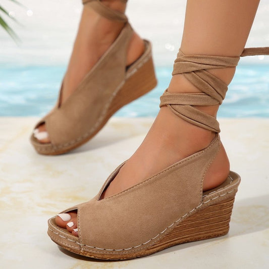 Women's Round Toe Peep Toe Winding Tape Fashion Sandals $45.50 Dana Fashion Color: Black Size: 36 Women's shoes Product information: Lining material: PU Toe bracket shape: Fish Mouth Color: black, khaki Shoe Upper material: pu Size: 36, 37, 38, 39, 40, 41