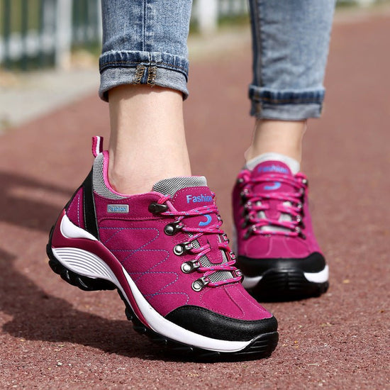 Women's Shoes Sneaker Hiking Shoes Pumps $48.32 Dana Fashion Color: Black Size: 35 Women's shoes Product information: Toe holder shape: round head Color: 883 purple Women's genuine leather shoes stone slide landlord, 883 rose red women's genuine leather s