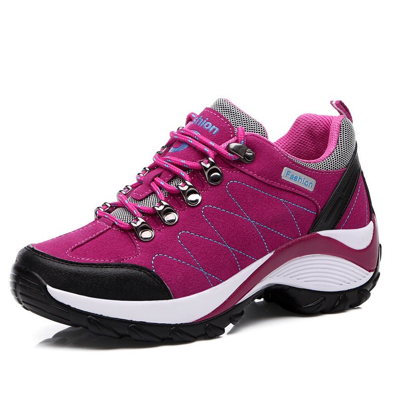 Women's Shoes Sneaker Hiking Shoes Pumps $48.32 Dana Fashion Color: Rose Red Size: 35 Women's shoes Product information: Toe holder shape: round head Color: 883 purple Women's genuine leather shoes stone slide landlord, 883 rose red women's genuine leathe