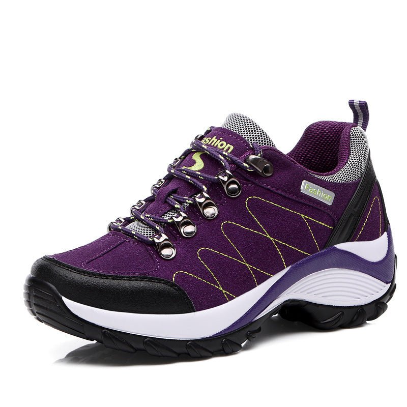 Women's Shoes Sneaker Hiking Shoes Pumps $48.32 Dana Fashion Color: Purple Skin Size: 35 Women's shoes Product information: Toe holder shape: round head Color: 883 purple Women's genuine leather shoes stone slide landlord, 883 rose red women's genuine lea