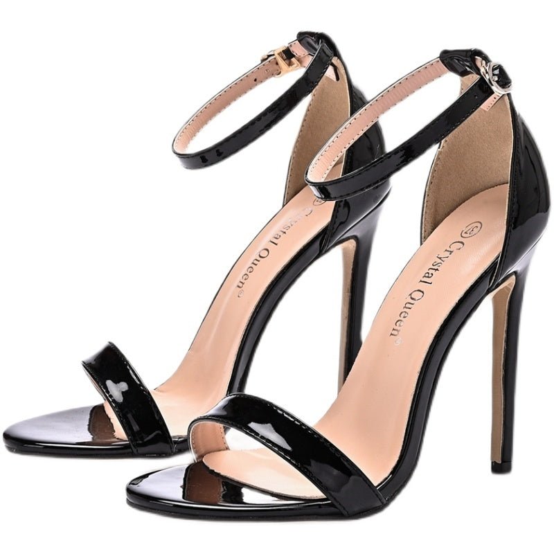 Women's Shoes With Buckle Black Peep Toe $52.79 Dana Fashion Color: Black J168 Size: 35 Women's shoes Product information: Toe bracket shape: Tip Color: black, red, black J222-2, black J168, red J168, Green J168 Shoe Upper material: First layer cowhide (e