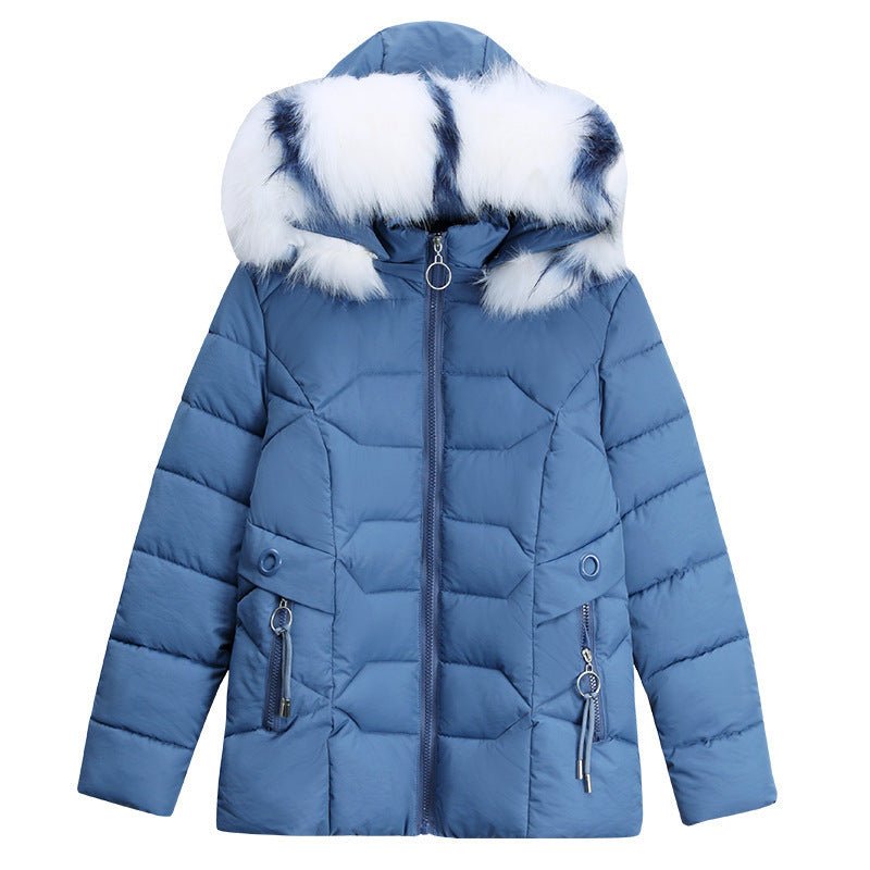 Women's Short Detachable Large Fur Collar Cotton Coat $53.50 Dana Fashion Color: Black Size: L Women's Accessories Product information: Color: pink, black, blue, red Size: M,L,XL,XXL,XXXL Thickness: thick Main fabric composition: Polyester Fiber Sleeve le