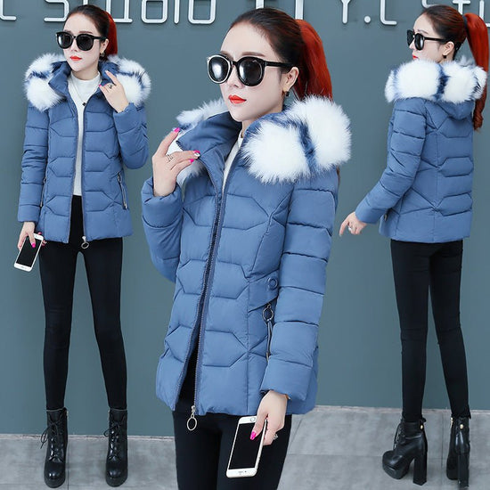 Women's Short Detachable Large Fur Collar Cotton Coat $53.50 Dana Fashion Color: Black Size: L Women's Accessories Product information: Color: pink, black, blue, red Size: M,L,XL,XXL,XXXL Thickness: thick Main fabric composition: Polyester Fiber Sleeve le