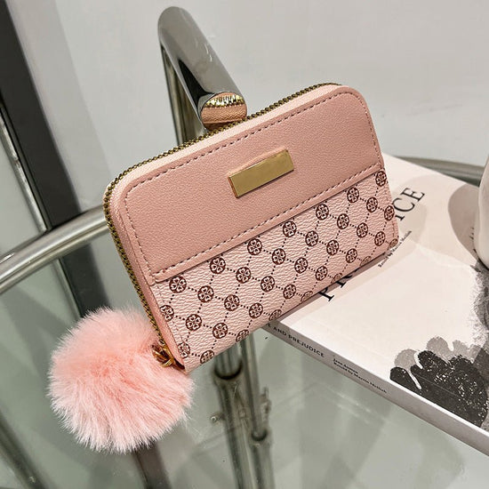 Women's Short Printing Color Contrast Korean Style Bag Wallet $13.38 Dana Fashion Color: Pink Women's Bags Product information: Pattern: Letters Lining texture: no lining Color: white, black, pink, brown Processing Method: Printing Material: PU leather Po