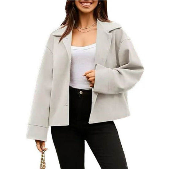 Women's Short Small Suit Long Sleeve Button Coat $35.90 Dana Fashion Color: Army Green Size: L Women's clothing Product information: Color: black, white, gray, Army Green, camel Size: S,M,L,XL,XXL Style: slim fit Main fabric composition: Polyester (polyes