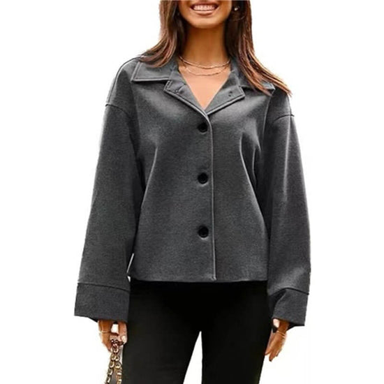 Women's Short Small Suit Long Sleeve Button Coat $35.90 Dana Fashion Color: Army Green Size: L Women's clothing Product information: Color: black, white, gray, Army Green, camel Size: S,M,L,XL,XXL Style: slim fit Main fabric composition: Polyester (polyes