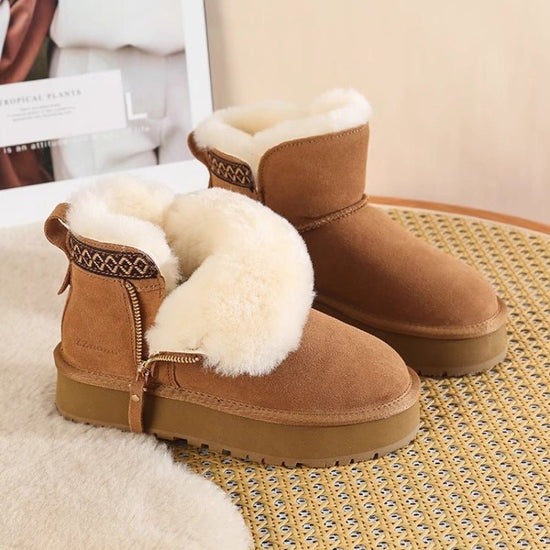 Women's Short Thick Warm Side Zip Platform Height Increasing Snow Boots $40.08 Dana Fashion Color: Maroon Size: 35 Women's shoes Product information: Pattern: solid color Applicable sports: Universal Color: maroon, black, gray Upper height: Mid-top Heel h