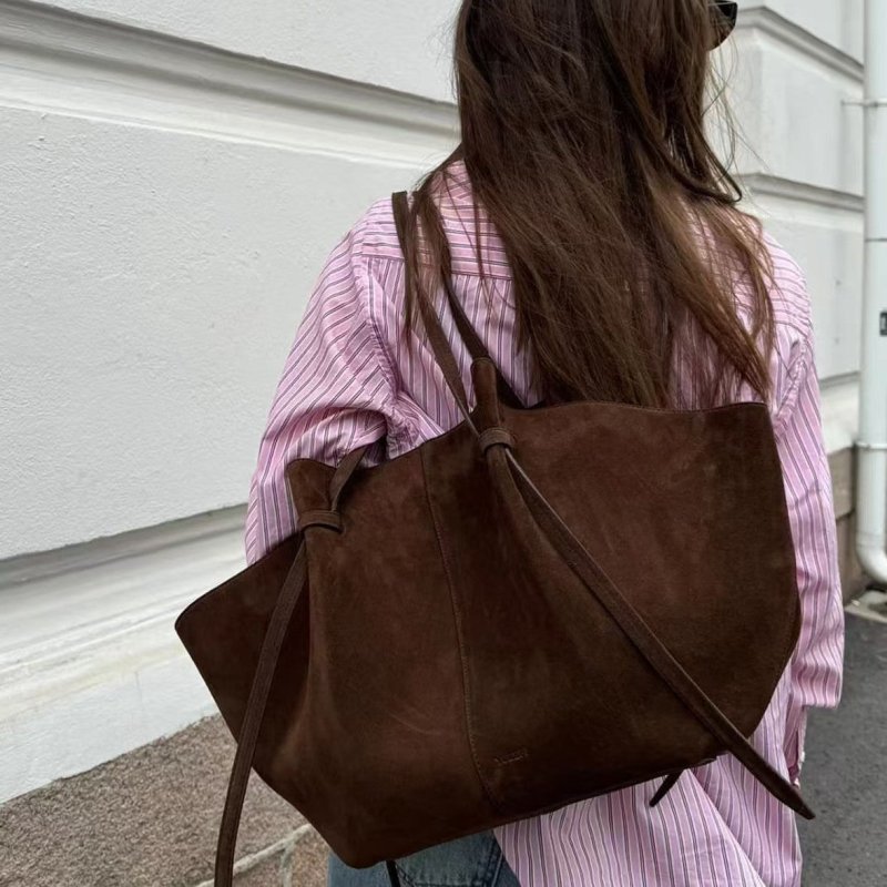 Women's Shoulder Bag Suede Frosted Large Capacity Portable Tote Bag $59.90 Dana Fashion Style: 1 Style Size: 21x15x37CM Women's Bags Product information: Line texture: Cow split leather Color: matt black, matt black, matt black, matt black, matt black, ma