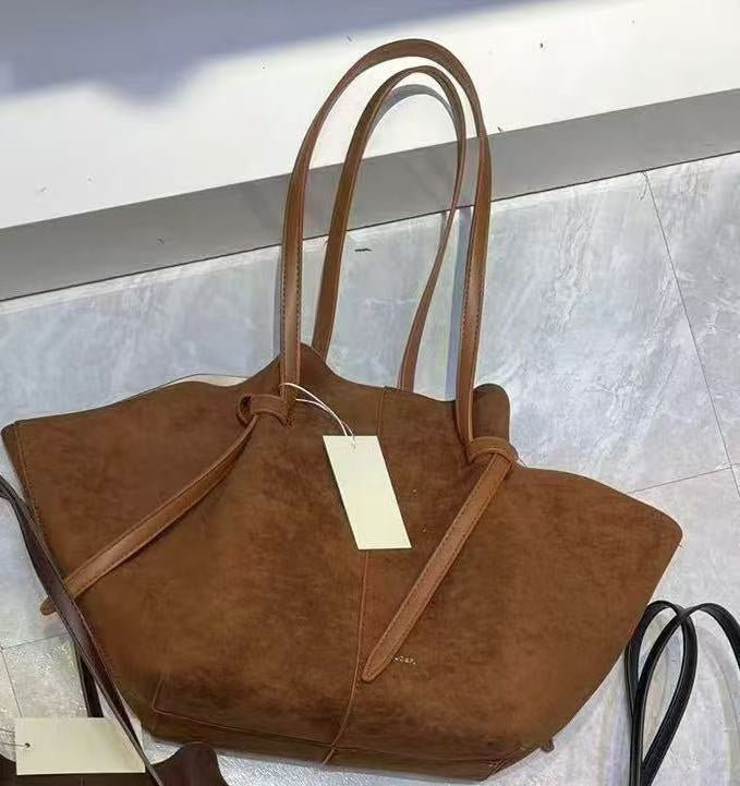 Women's Shoulder Bag Suede Frosted Large Capacity Portable Tote Bag $59.90 Dana Fashion Style: 6 Style Size: 21x15x37CM Women's Bags Product information: Line texture: Cow split leather Color: matt black, matt black, matt black, matt black, matt black, ma