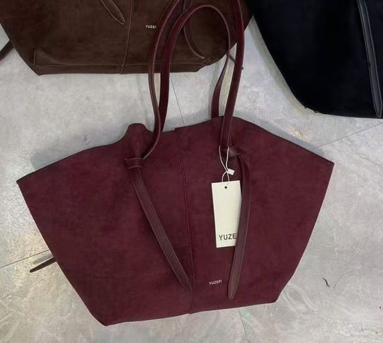 Women's Shoulder Bag Suede Frosted Large Capacity Portable Tote Bag $59.90 Dana Fashion Style: 7 Style Size: 21x15x37CM Women's Bags Product information: Line texture: Cow split leather Color: matt black, matt black, matt black, matt black, matt black, ma