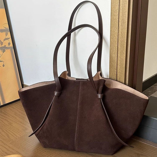 Women's Shoulder Bag Suede Frosted Large Capacity Portable Tote Bag $59.90 Dana Fashion Style: 1 Style Size: 21x15x37CM Women's Bags Product information: Line texture: Cow split leather Color: matt black, matt black, matt black, matt black, matt black, ma