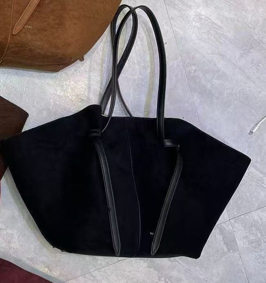 Women's Shoulder Bag Suede Frosted Large Capacity Portable Tote Bag $59.90 Dana Fashion Style: 5 Style Size: 21x15x37CM Women's Bags Product information: Line texture: Cow split leather Color: matt black, matt black, matt black, matt black, matt black, ma