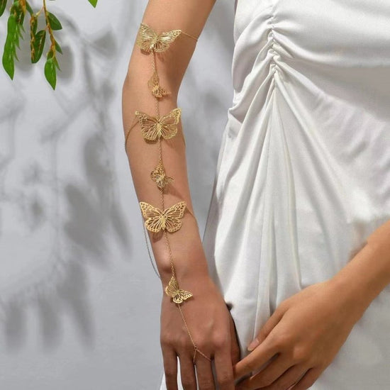 Women's Simple And Adjustable Butterfly Arm Chain $15.00 Dana Fashion Color: Gold Women's Accessories Product information: Treatment Process: Electroplating Color: Gold Style: Women's Material: Alloy Packing list: 1* Arm Chain Product Image: