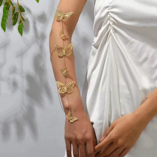 Women's Simple And Adjustable Butterfly Arm Chain $15.00 Dana Fashion Color: Gold Women's Accessories Product information: Treatment Process: Electroplating Color: Gold Style: Women's Material: Alloy Packing list: 1* Arm Chain Product Image: