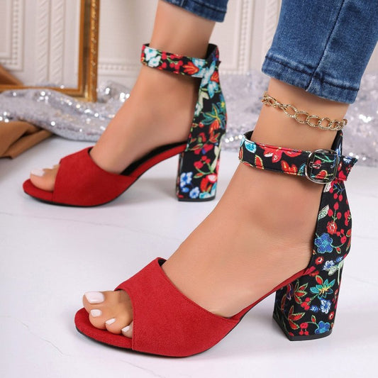 Women's Simple And Fashionable Printed Fish Mouth Sandals - Dana Fashion