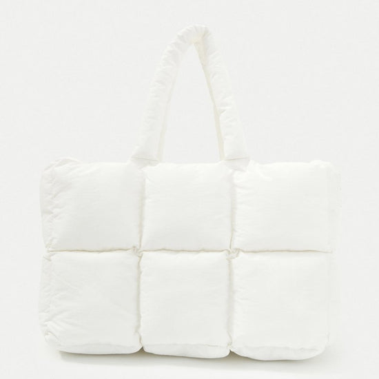 Women's Simple And Soft Large Capacity Puff Down Jacket Cotton Clothing Cloud Tote Bag $48.99 Dana Fashion Color: White Women's Bags Product information: Applicable scenarios: Daily matching Color: black, white, dark gray, pink, olive green, light blue, l
