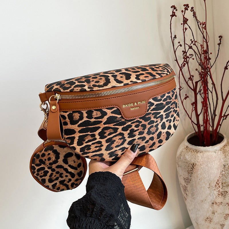 Women's Simple Fashion All-match Leopard Print Printed Shoulder Bag $25.65 Dana Fashion Color: Black Women's Bags Product information: Lining texture: Polyester Applicable scenario: Daily matching Color: dark brown, black Outer bag type: Sandwich pocket H