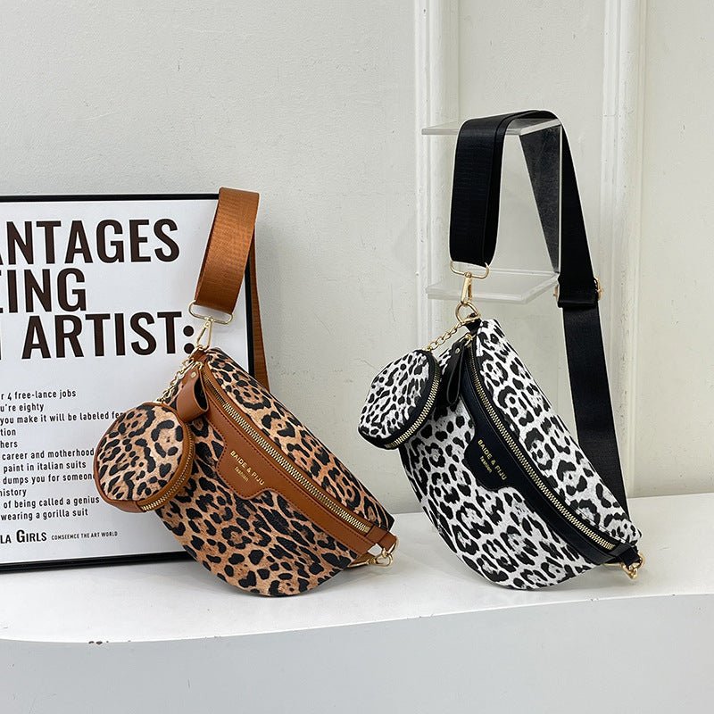 Women's Simple Fashion All-match Leopard Print Printed Shoulder Bag $25.65 Dana Fashion Color: Black Women's Bags Product information: Lining texture: Polyester Applicable scenario: Daily matching Color: dark brown, black Outer bag type: Sandwich pocket H