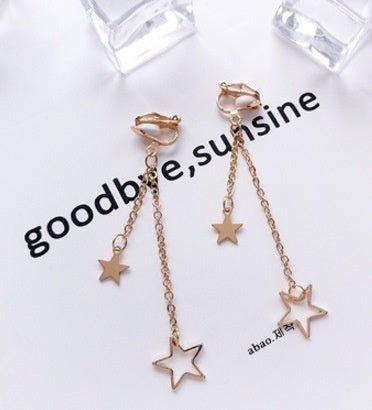 Women's Simple South Korea Fashion Tassel Ear Clip $15.00 Dana Fashion Color: Style24 Women's Accessories Product information: Treatment Process: Electroplating Color: 1# sweet temperament, 2# temperament star Moon, 3# country small flowers, 6# light butt