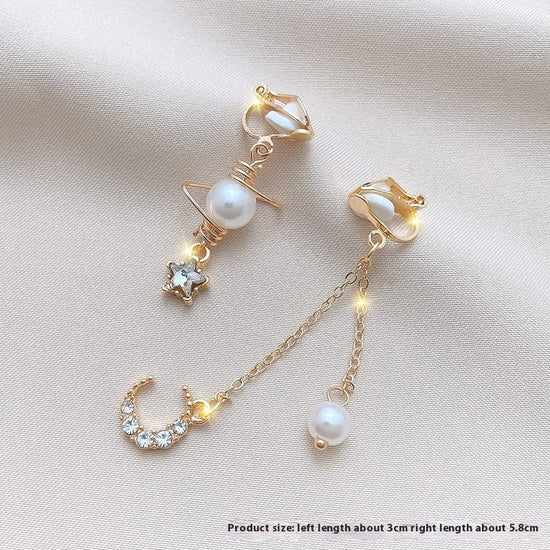 Women's Simple South Korea Fashion Tassel Ear Clip $15.00 Dana Fashion Color: Style2 Women's Accessories Product information: Treatment Process: Electroplating Color: 1# sweet temperament, 2# temperament star Moon, 3# country small flowers, 6# light butte