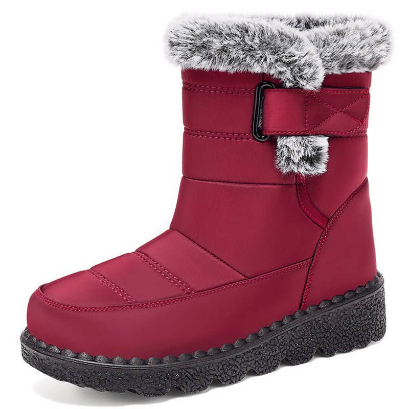 Women's Snow Boots Fleece Lined Padded Warm Keeping $38.90 Dana Fashion Color: Red Size: 35 Women's shoes Product information: Color: DZ-GM-988 Black (cross-border bag),DZ-GM-988 red (cross-border bag),DZ-GM-988 Gray (cross-border bag),DZ-GM-988 Blue (cro