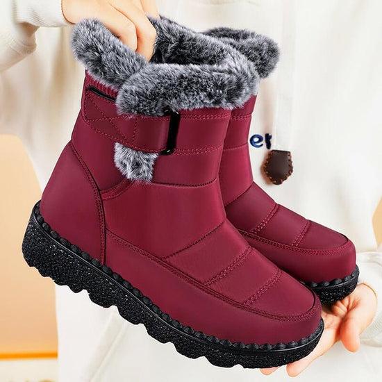 Women's Snow Boots Fleece Lined Padded Warm Keeping $38.90 Dana Fashion Color: Black Size: 35 Women's shoes Product information: Color: DZ-GM-988 Black (cross-border bag),DZ-GM-988 red (cross-border bag),DZ-GM-988 Gray (cross-border bag),DZ-GM-988 Blue (c