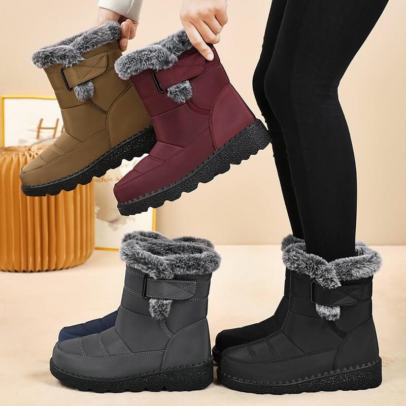 Women's Snow Boots Fleece Lined Padded Warm Keeping $38.90 Dana Fashion Color: Black Size: 35 Women's shoes Product information: Color: DZ-GM-988 Black (cross-border bag),DZ-GM-988 red (cross-border bag),DZ-GM-988 Gray (cross-border bag),DZ-GM-988 Blue (c
