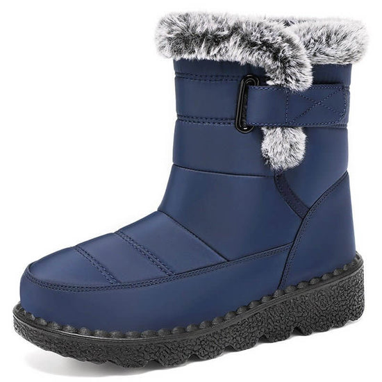 Women's Snow Boots Fleece Lined Padded Warm Keeping $38.90 Dana Fashion Color: Blue Size: 35 Women's shoes Product information: Color: DZ-GM-988 Black (cross-border bag),DZ-GM-988 red (cross-border bag),DZ-GM-988 Gray (cross-border bag),DZ-GM-988 Blue (cr