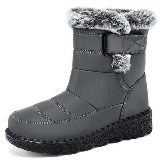 Women's Snow Boots Fleece Lined Padded Warm Keeping $38.90 Dana Fashion Color: Gray Size: 35 Women's shoes Product information: Color: DZ-GM-988 Black (cross-border bag),DZ-GM-988 red (cross-border bag),DZ-GM-988 Gray (cross-border bag),DZ-GM-988 Blue (cr