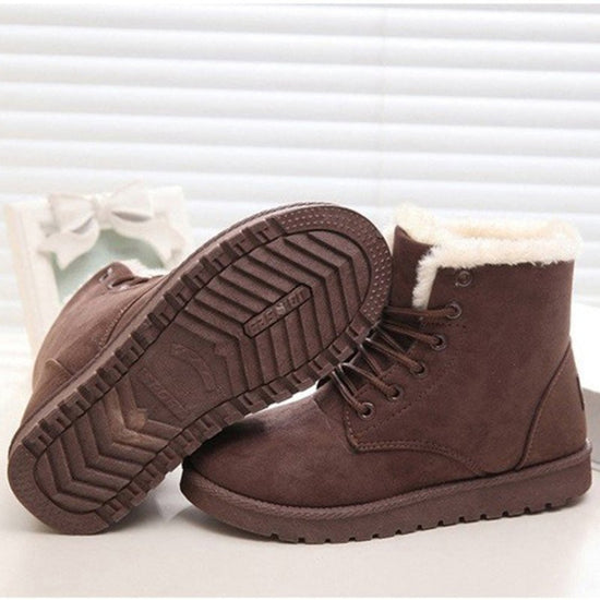 Women's Snow Boots Short Warm Flat Heel Shoes $39.99 Dana Fashion Color: Beige Size: 36 Women's shoes Product information: Color: black, beige, gray, brown Heel height: flat heel Heel shape: short stout heel Size: 36, 37, 38, 39, 40, 41, 42 Cutting depth:
