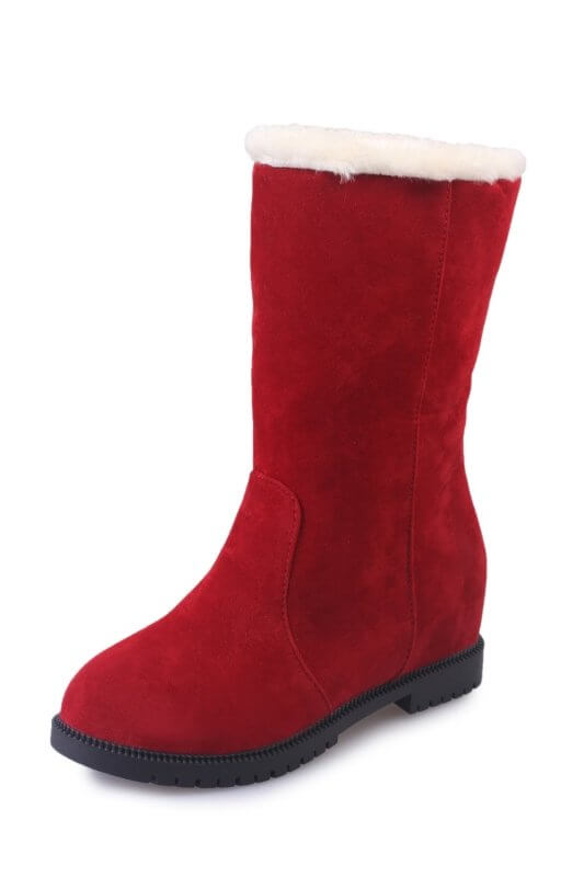 Women's Snow Boots Winter Fleece-lined Warm Two-way Wear $32.50 Dana Fashion Color: Red Size: 35 Women's shoes Product information: Lining material: Velvet Color: red, black, brown Processing Method: Frosted Heel shape: square heel Size: 35, 36, 37, 38, 3