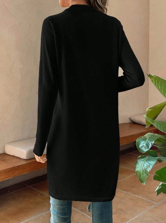 Women's Solid Color Long Style Solid Color Cardigan Long Sleeved Lightweight Knitted Cardigan $95.99 Dana Fashion Colour: Black Size: L Women's clothing Quantity per package: 1 piece Sleeve Length: Long Sleeveless Season: spring and autumntime Style: casu