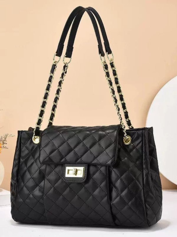 Women's Solid Color Simple Embroidery Thread Rhombus Large Capacity Chain Shoulder Messenger Bag $39.99 Dana Fashion Color: Black Women's Bags Product information: Lining text: Polyester Color: cream-white, black, pink, khaki, yellow, blue Outer bag type:
