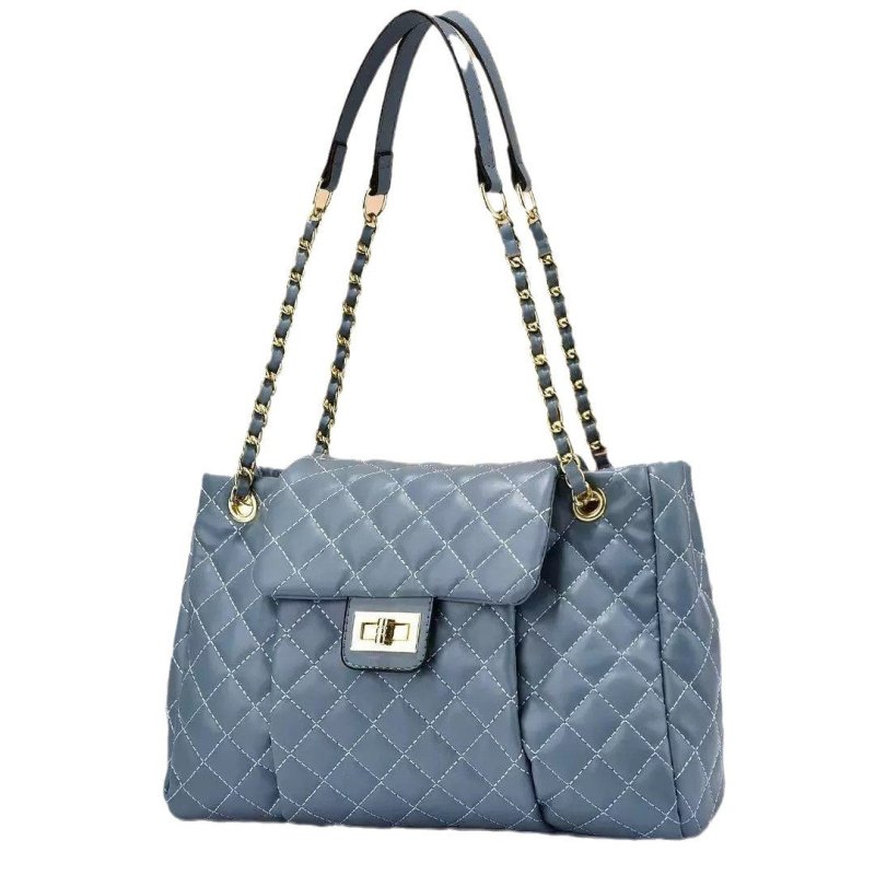 Women's Solid Color Simple Embroidery Thread Rhombus Large Capacity Chain Shoulder Messenger Bag $39.99 Dana Fashion Color: Beige White Women's Bags Product information: Lining text: Polyester Color: cream-white, black, pink, khaki, yellow, blue Outer bag