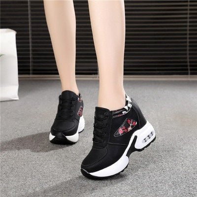 Women's Sports Height Increasing Insole Wedge Platform Shoes $54.06 Dana Fashion Color: Black 2069 Label Size: 35 Women's shoes Product information: Lining material: cloth Color: white small [2028 labels, black small [2028 labels, pink small [2028 labels,