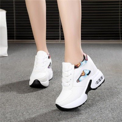 Women's Sports Height Increasing Insole Wedge Platform Shoes $54.06 Dana Fashion Color: White 2069 Label Size: 35 Women's shoes Product information: Lining material: cloth Color: white small [2028 labels, black small [2028 labels, pink small [2028 labels,