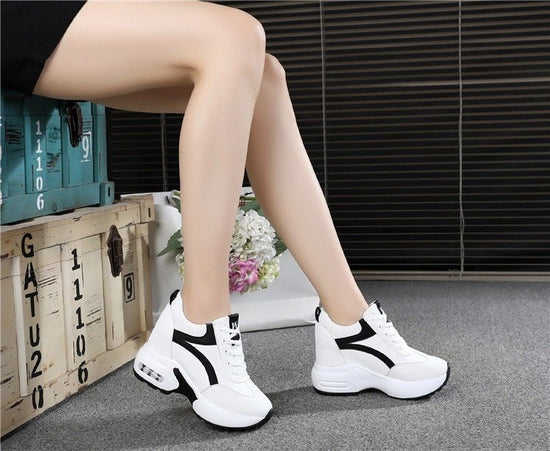 Women's Sports Height Increasing Insole Wedge Platform Shoes $54.06 Dana Fashion Color: Black 2069 Label Size: 35 Women's shoes Product information: Lining material: cloth Color: white small [2028 labels, black small [2028 labels, pink small [2028 labels,